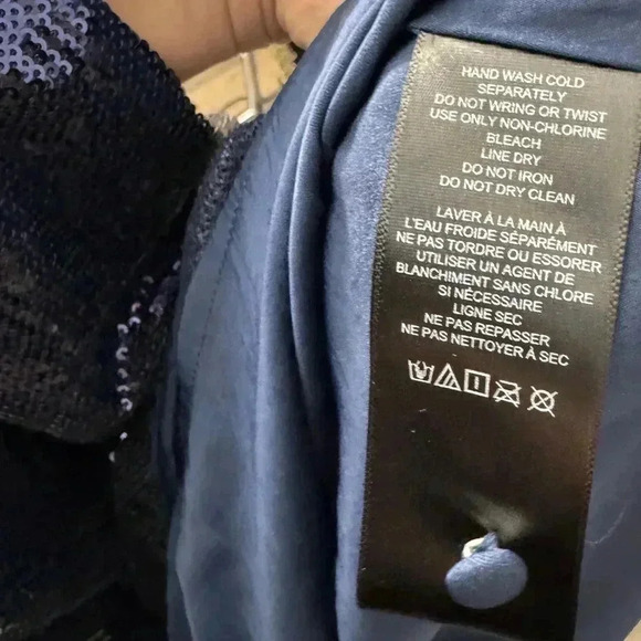 By Anthropologie Twist-Front Sequin Dress Size 22 Cocktail V-Neck Disco - Picture 13 of 14